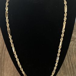 7mm Exclusive 10k Gold Milano Rope Chain 22 Inch