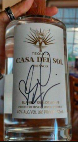 Eva Longoria signed autograph casa del sol empty bottle