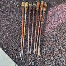 Set Of 7 Tiki Torches