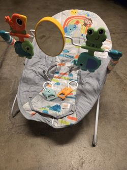 Bright Starts Baby Bouncer with Toy Bar, Like New