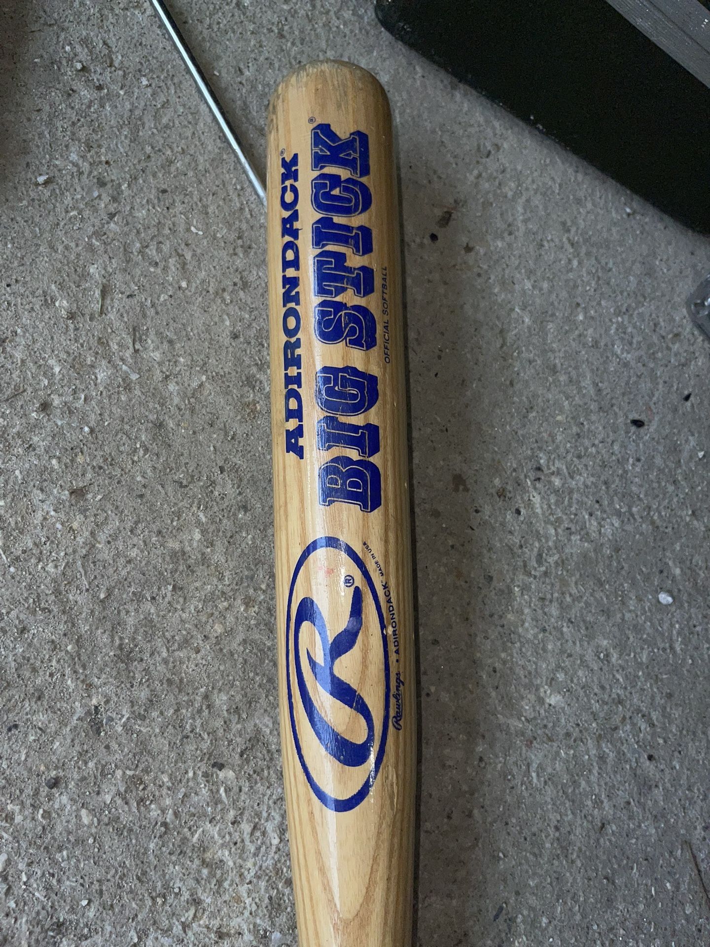 Rawlings Adirondack Big Stick 33” 26 Oz Wooden Official Softball Bat