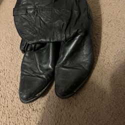 Mens Dingo Black Leather Boots