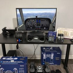 Full Flight Simulator Setup – Logitech/Saitek Cockpit (Complete System)