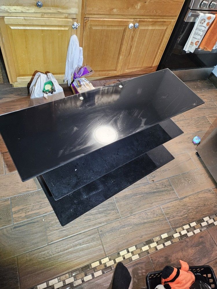 Glass TV Mount Table