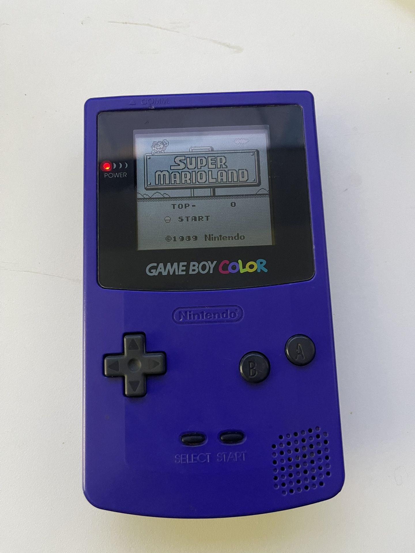 Gameboy Coler Purple W/ Super Mario Land