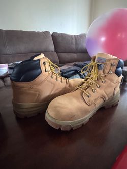 Timberland PRO Men’s Work Boots Size 14W Wide Brown Leather ASTM EH