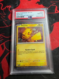 PSA 10 Pikachu 051/162 Temporal Forces Fall Collector Chest