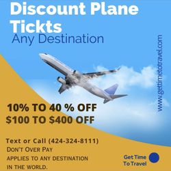 PLANE TICKETS FOR TRAVELING ALL OVER THE WORLD