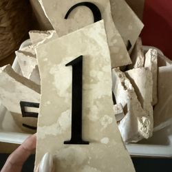 Stone Tile Table Numbers