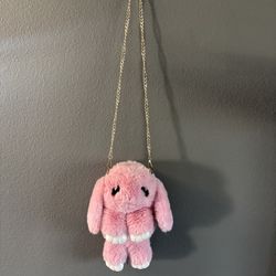 Pink Fluffy Bunny Purse/Backpack
