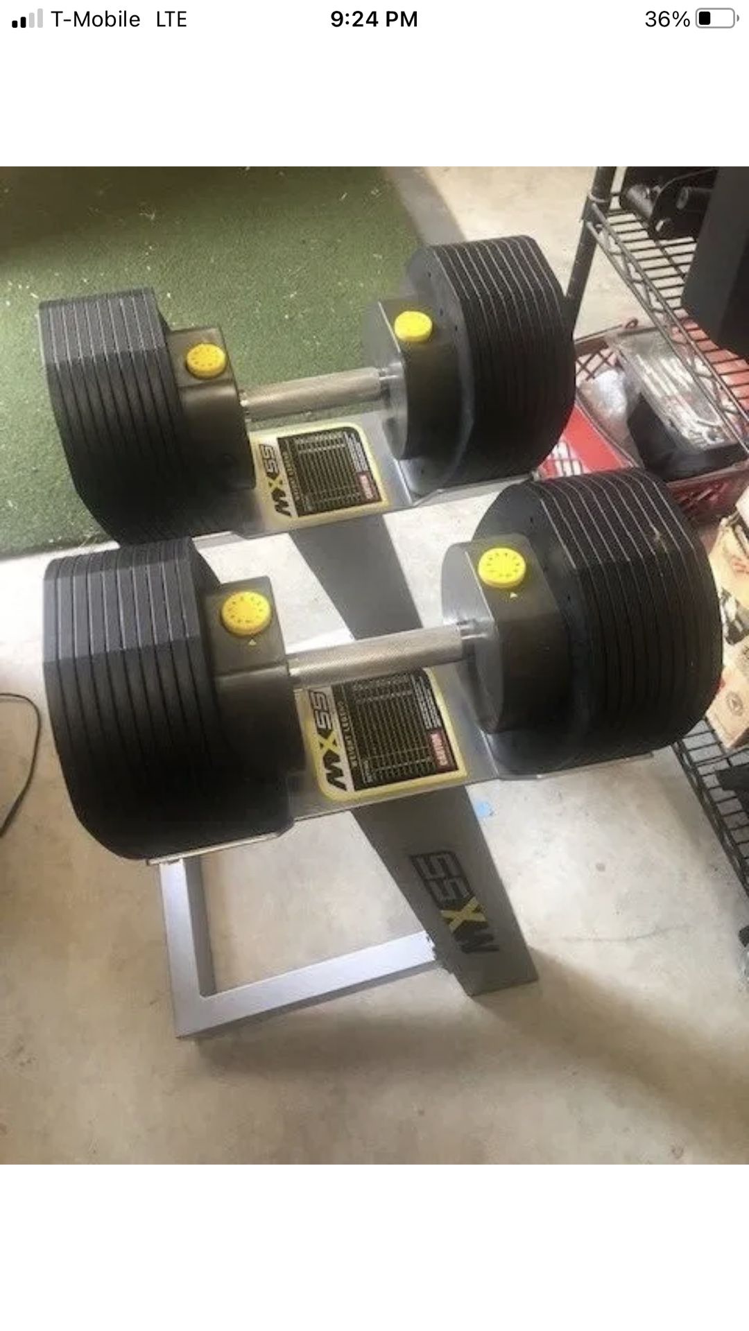 MX 55 Weight Set With Adjustable Dumbbells