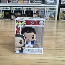 BITTY British Bulldog 1” Funko Pop #126 WWE World Wrestling Entertainment WWF Davey