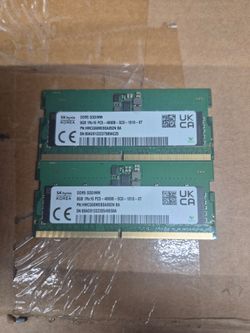 DDR5 SoDimm 2 RAM sticks of 8GB