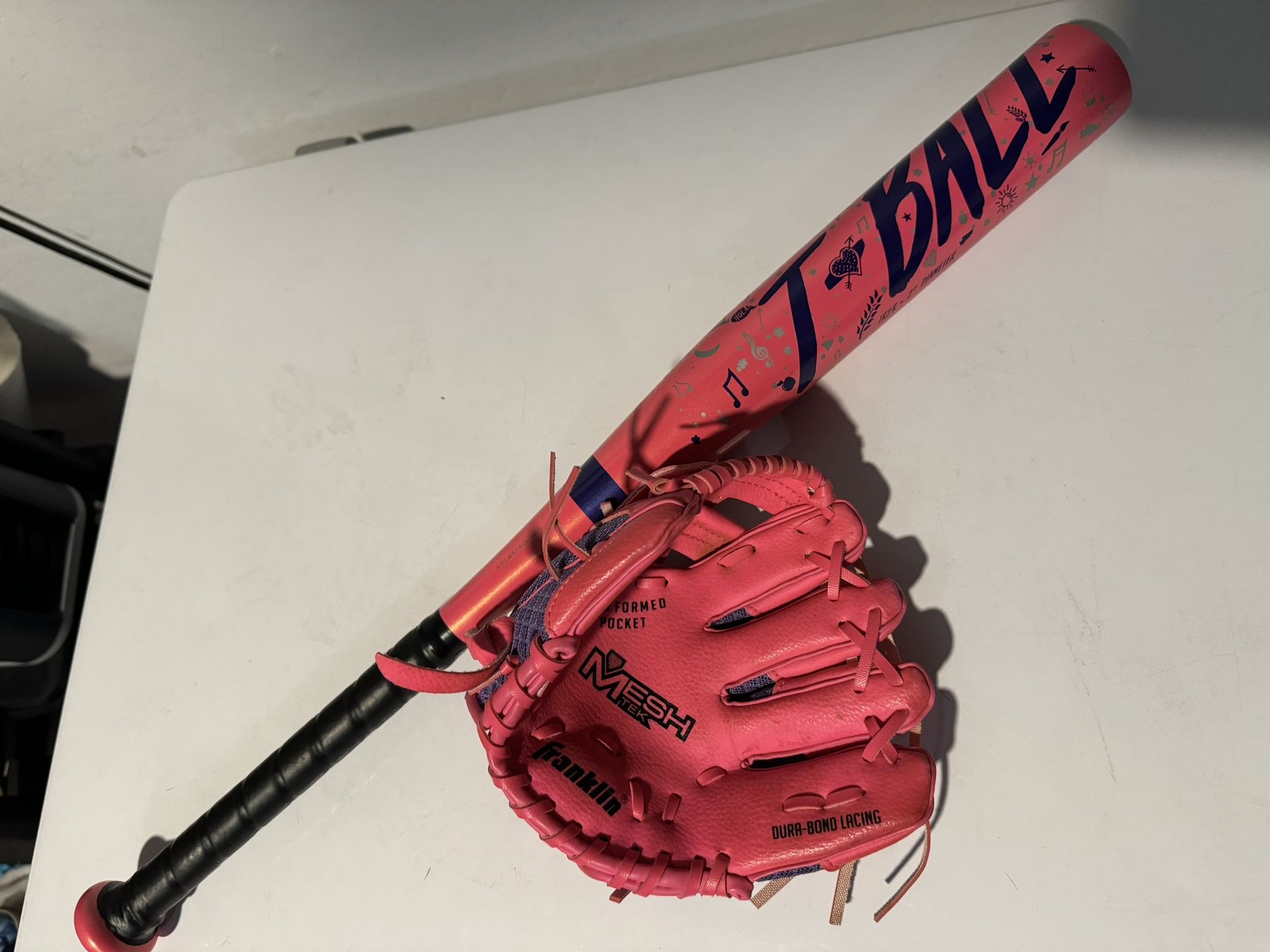 T-Ball Pink Bat And Glove