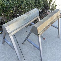 Saw Horses Vintage Metal Saw Horse Foldable Super Compact  
