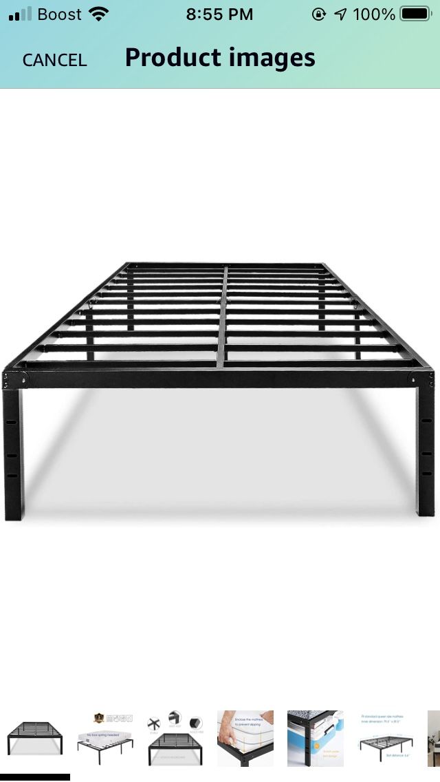 NIB Queen Platform Bed Frame (No Boxspring Required)