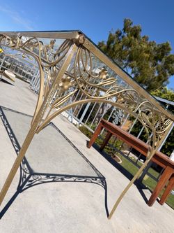 Gold leafed glass table
