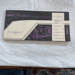 1964 Ford  Thunderbird Owners Manual