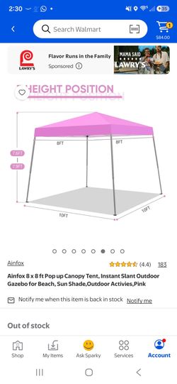 New pop tent