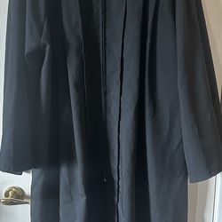 Black Graduation Robe 57FF 6’0” - 6’2” Worn Once 