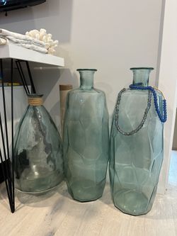 Tall Glass Floor Vases