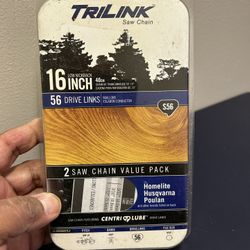 TRILINK S56 - 16” Saw Chain fits Poulan Black Max Husqvarna 15056X2TL2, 2-PACK