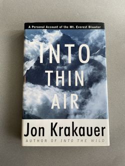 Into Thin Air by Jon Krakauer Hardcover