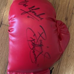 Manny Pacquiao And Eric Morales Signed Boxing glove