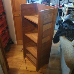 FREE - Solid Wood Shelf (46" Tall, 19" Wide, 13" Deep)