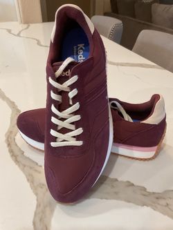 Keds Burgundy Suede Low-Top Sneakers Size 10