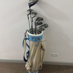 Complete Golf Set: Driver, Wood, Irons, Putter,  bag, Ect. Left Handed
