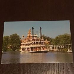 Vintage Disneyland Postcard Gatherin’ Steam Mark Twain Frontierland Thunder Mountain Brand New Unused Super Rare and Hard To Find $10 OBO