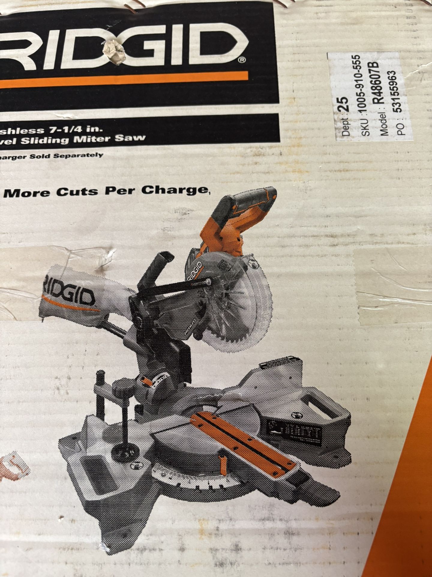 NIB RIDGID 18V 7-1/4” Dual Bevel Sliding Miter Saw (new in box)