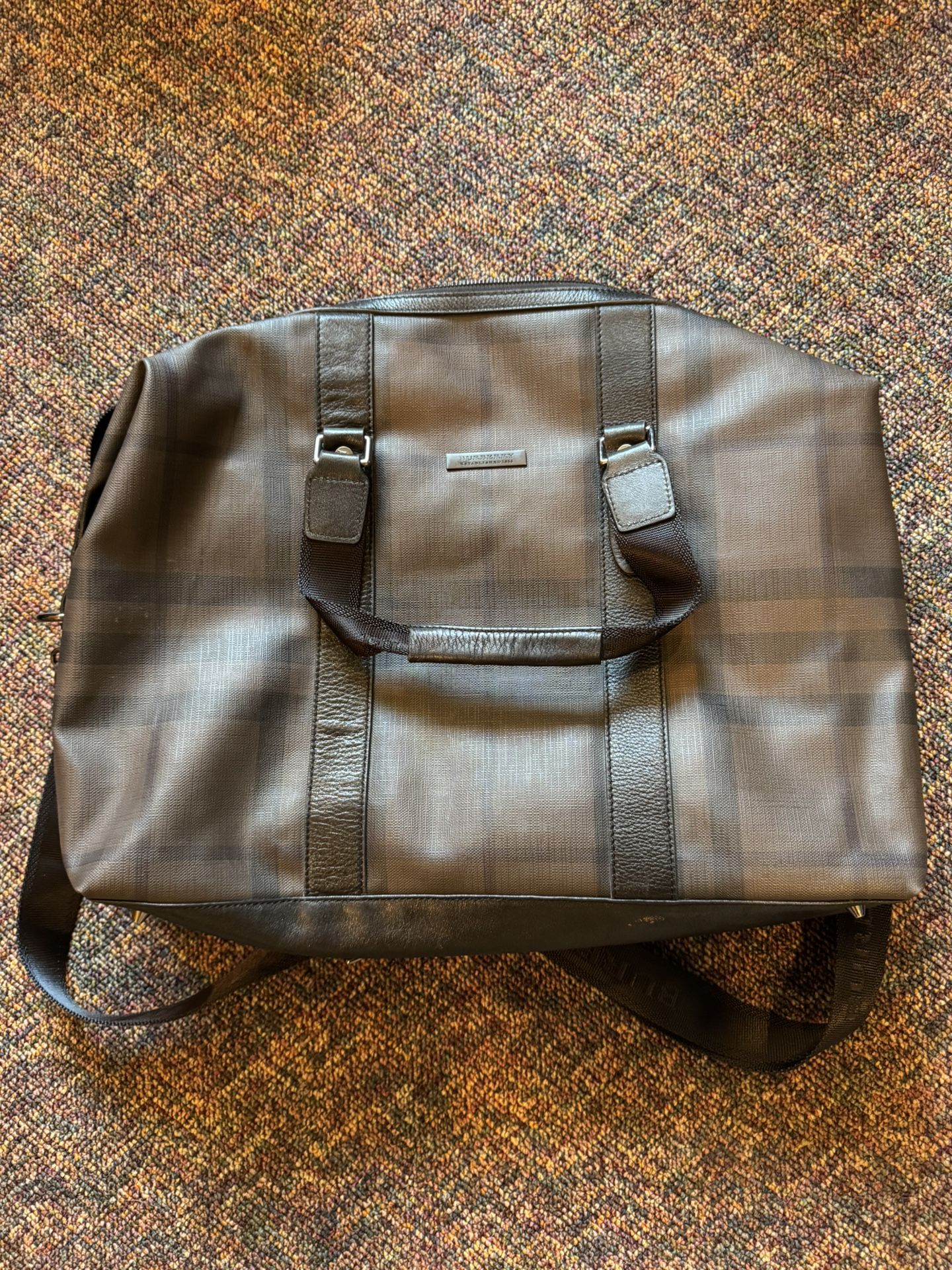 Brown Plaid Laptop Bag