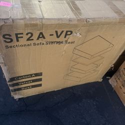 Velvet Sectional Sofa Storage Seat - Dusk Color - Modular Ottoman / Couch Section