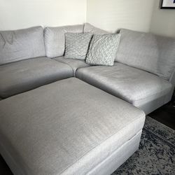 Sectional Sofa With Huge Ottoman W/storage 