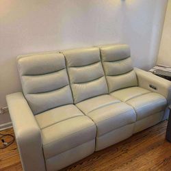 Power Silver Love Sofa & recliner 