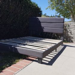 QUEEN size BED FRAME gray like a new $120 pick up in WEST HILLS CA.