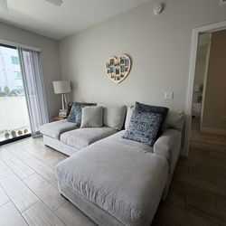 Modern Sectional Sofa with Chaise – $580