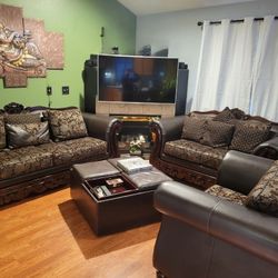 3piece Sofa Set With Free Coffee Table