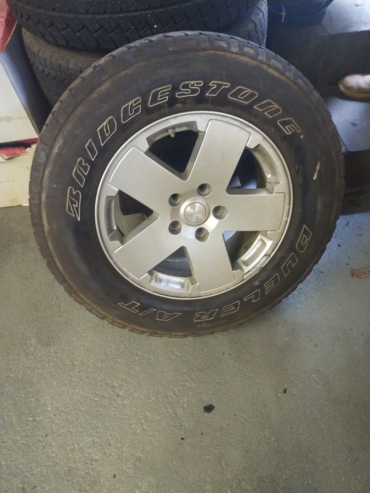 Jeep Rims And Tires (Almost New)