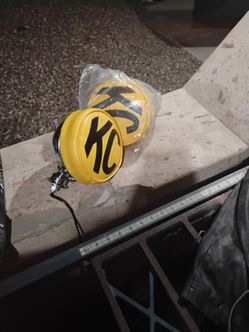 Vintage KC HiLiTES Round Lights with Iconic Yellow Soft Covers