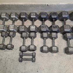 Cast Iron Dumbell Set Bundle- 25 Lbs To 60 Lbs UPDATED