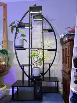 Matching Lit Half Moon Shelves