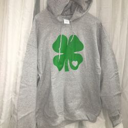 Hooded Sweatshirt Four Leaf Clover/Shamrock