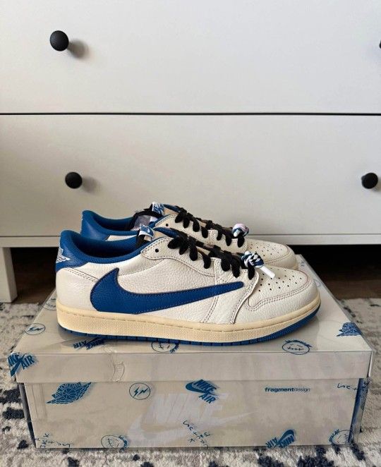 Jordan 1 Low Retro Travis Scott Sail Military Blue Size 9Brand new original shoes with box size 9