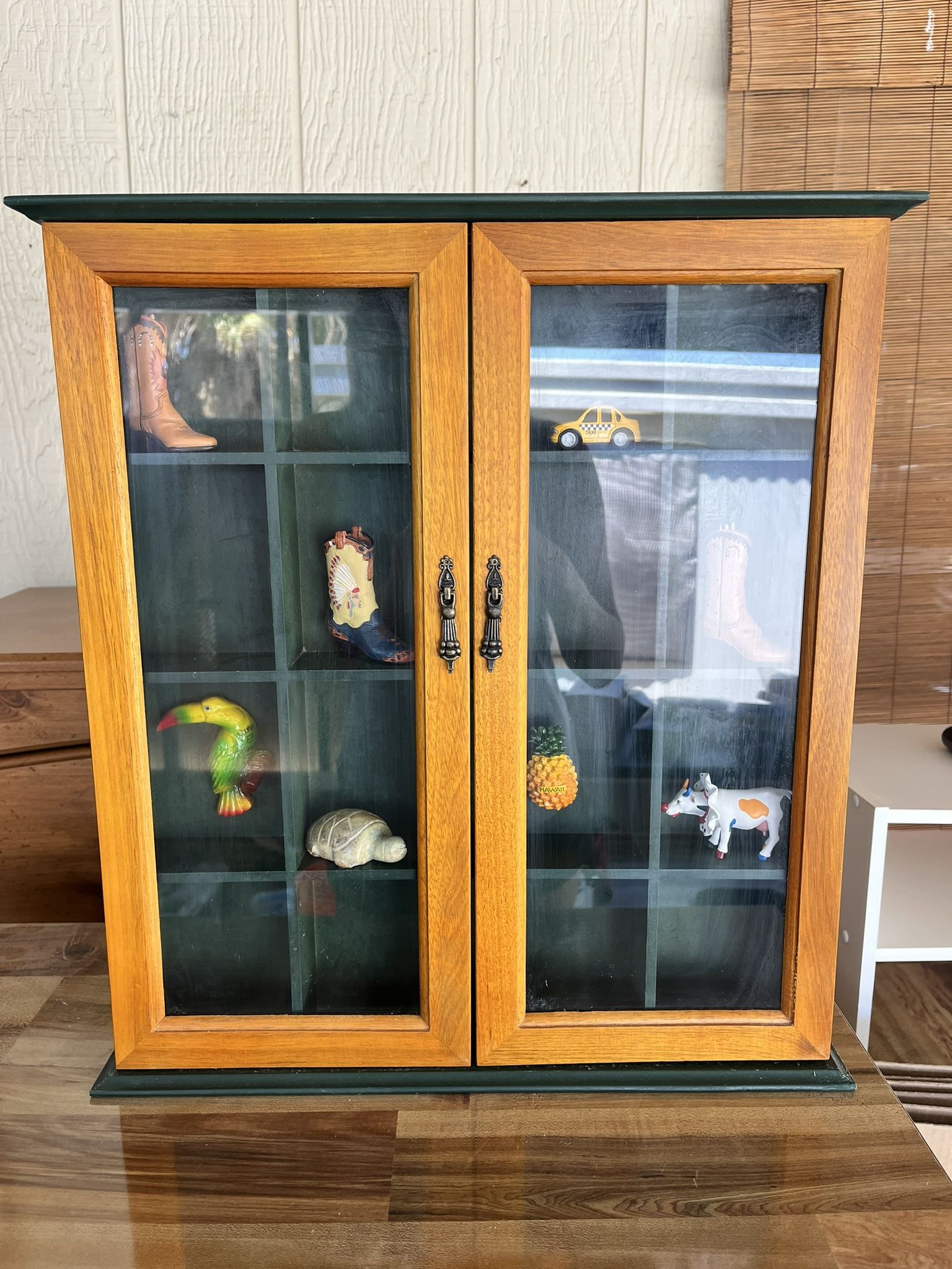 Wood & Glass Display Cabinet for Figurines or Miniatures