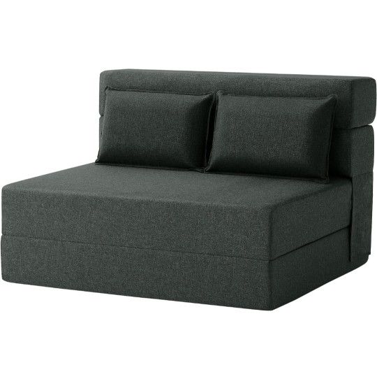FILUXE Convertible Folding Sofa Bed - Sleeper Chair with Pillow, Modern Linen Fabric Floor & Futon Couch, Foldable Mattress for Living Room/Dorm/Guest