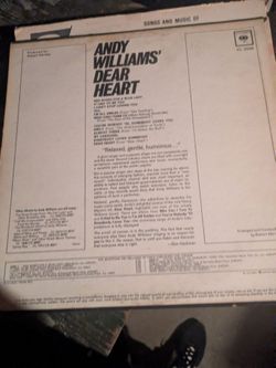 Andy Williams Dear Heart Vinyl LP Record