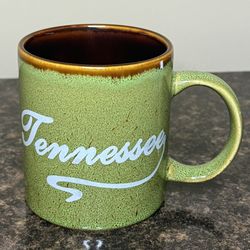 Tennessee Coffee/Tea Mug Green Brown Rustic Design